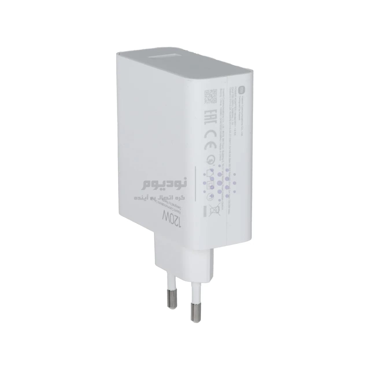 شارژر دیواری دو پین فست تک پورت 120W Xiaomi مدل MDY-13-EE – سفید – LY (گارانتی 6 ماهه شرکتی) — تصویر ۵