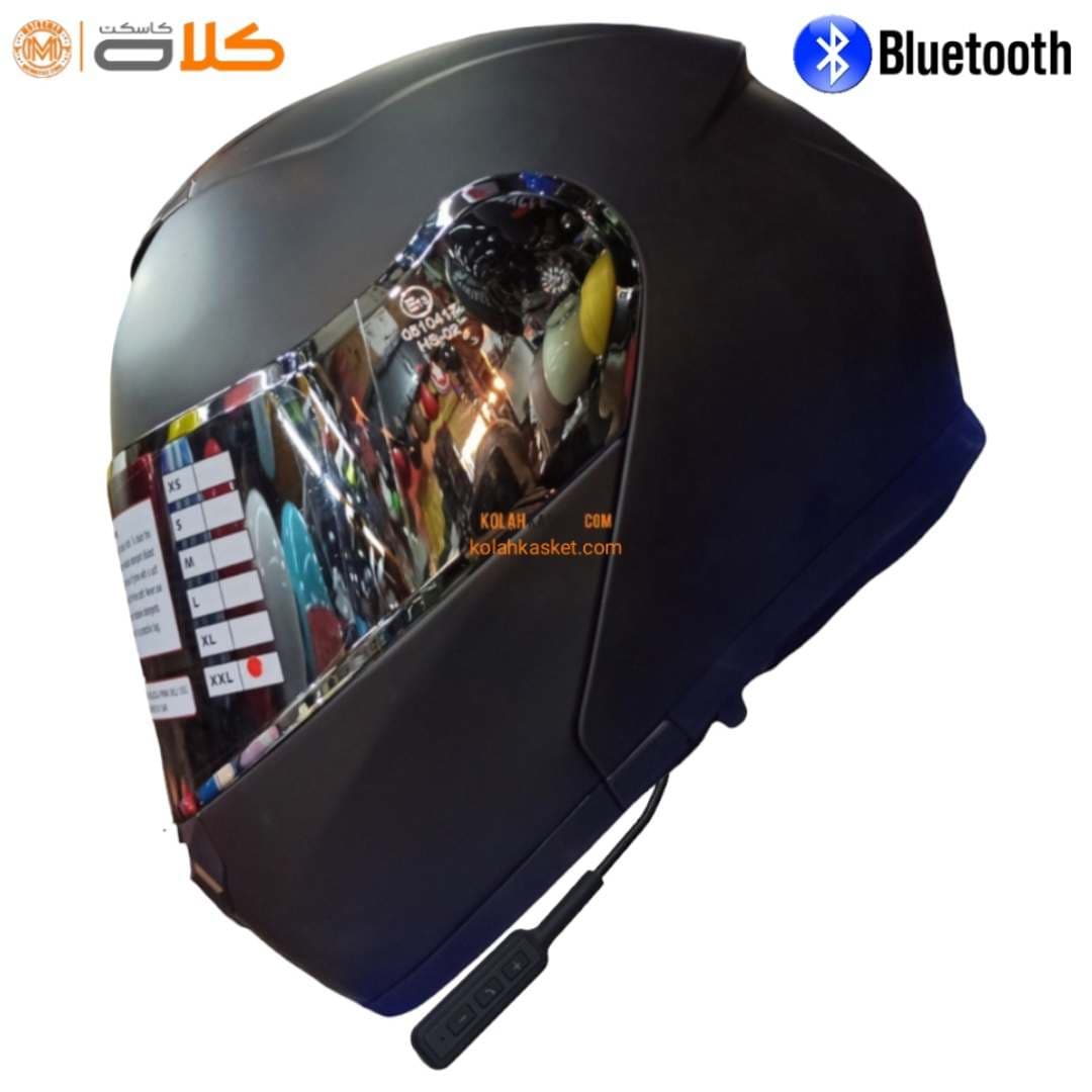 کلاه کاسکت بلوتوث دار تکنو فک متحرک Tblack BT8 TEKNO