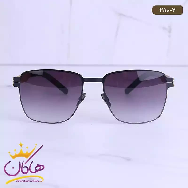 عینک آفتابی مردانه آیس برلین مربع مشکی T110 black sun gold
