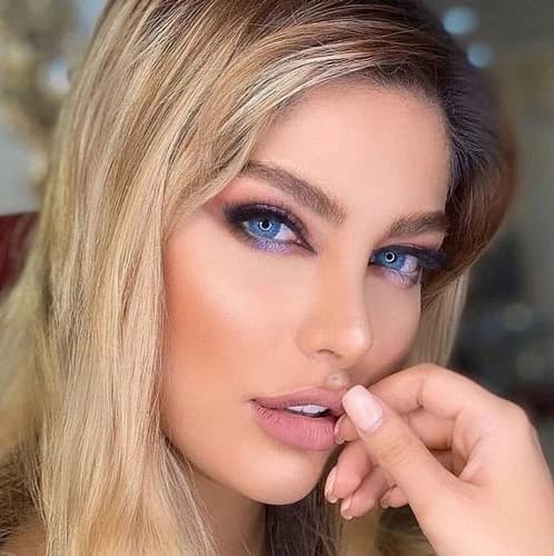 لنز رنگی لابلا مدل شنل بلو (Labella Shenel Blue) — تصویر ۷