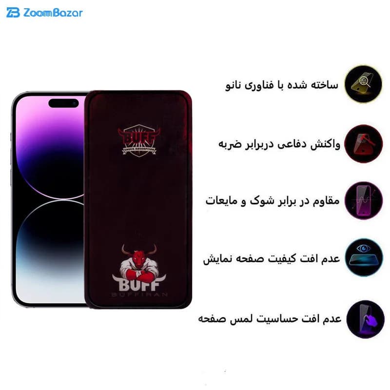 گلس بوف مدل Muscle-Bull مناسب برای گوشی موبایل اپل iPhone 14 Pro Max — تصویر ۶