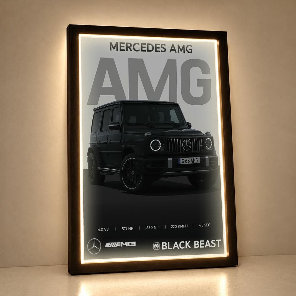 تابلو فرانت لایت ماشین طرح بنز AMG کد FPF-23155