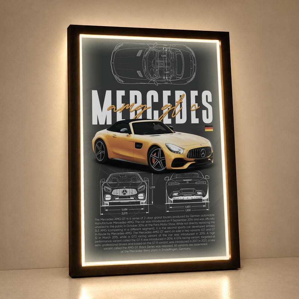 تابلو فرانت لایت ماشین طرح بنز AMG GT C کد FPF-23198