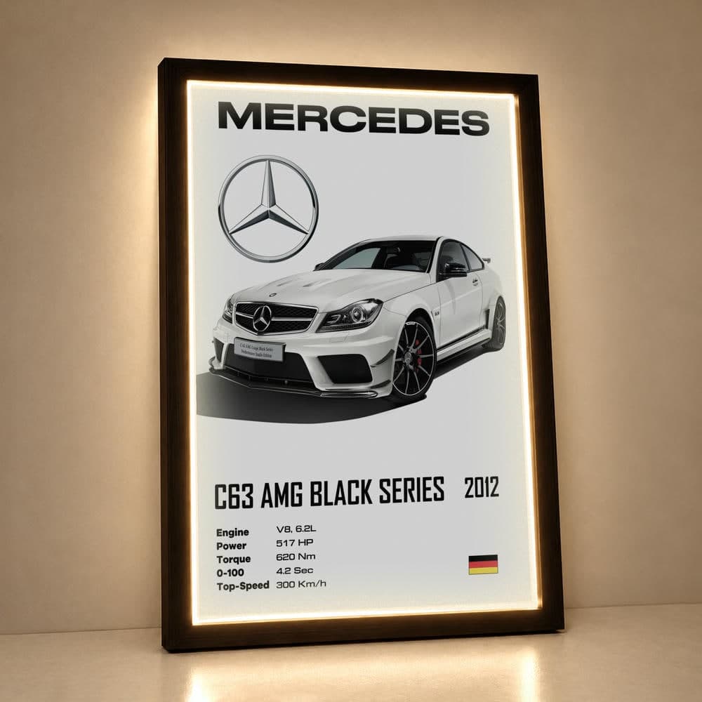 تابلو فرانت لایت ماشین طرح بنز AMG C63 کد FPF-23186