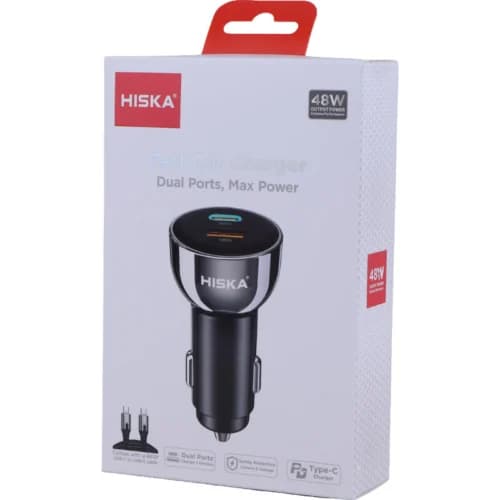 شارژر فندکی 48 وات هیسکا HCC-307 + کابل تایپ سی — تصویر ۸