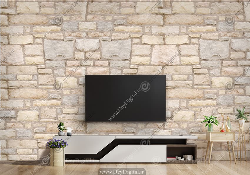 کاغذ دیواری سه بعدی ساده طرح سنگ آنتیک BA-9879