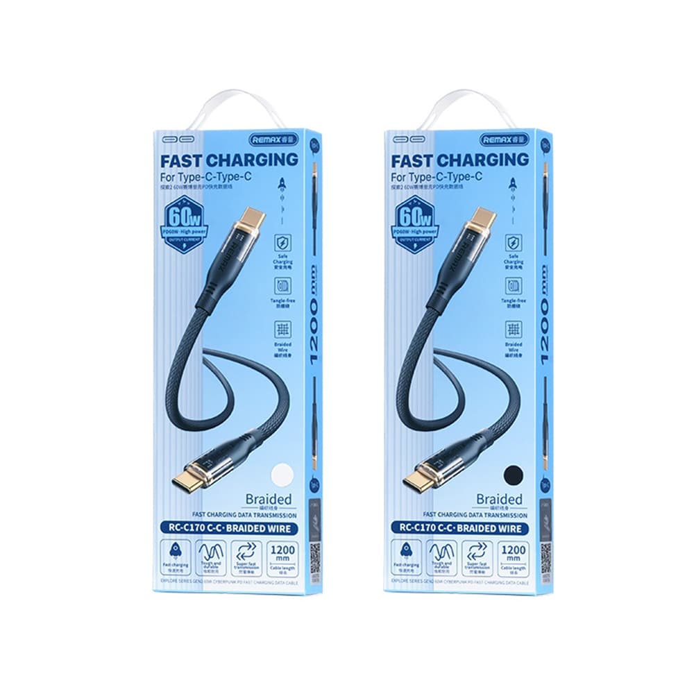 کابل USB-C به USB-C ریمکس مدل Remax RC-C170 (C-C) USB-C to USB-C Cable