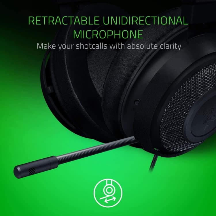 هدست با سیم Razer Kraken – مشکی — تصویر ۵