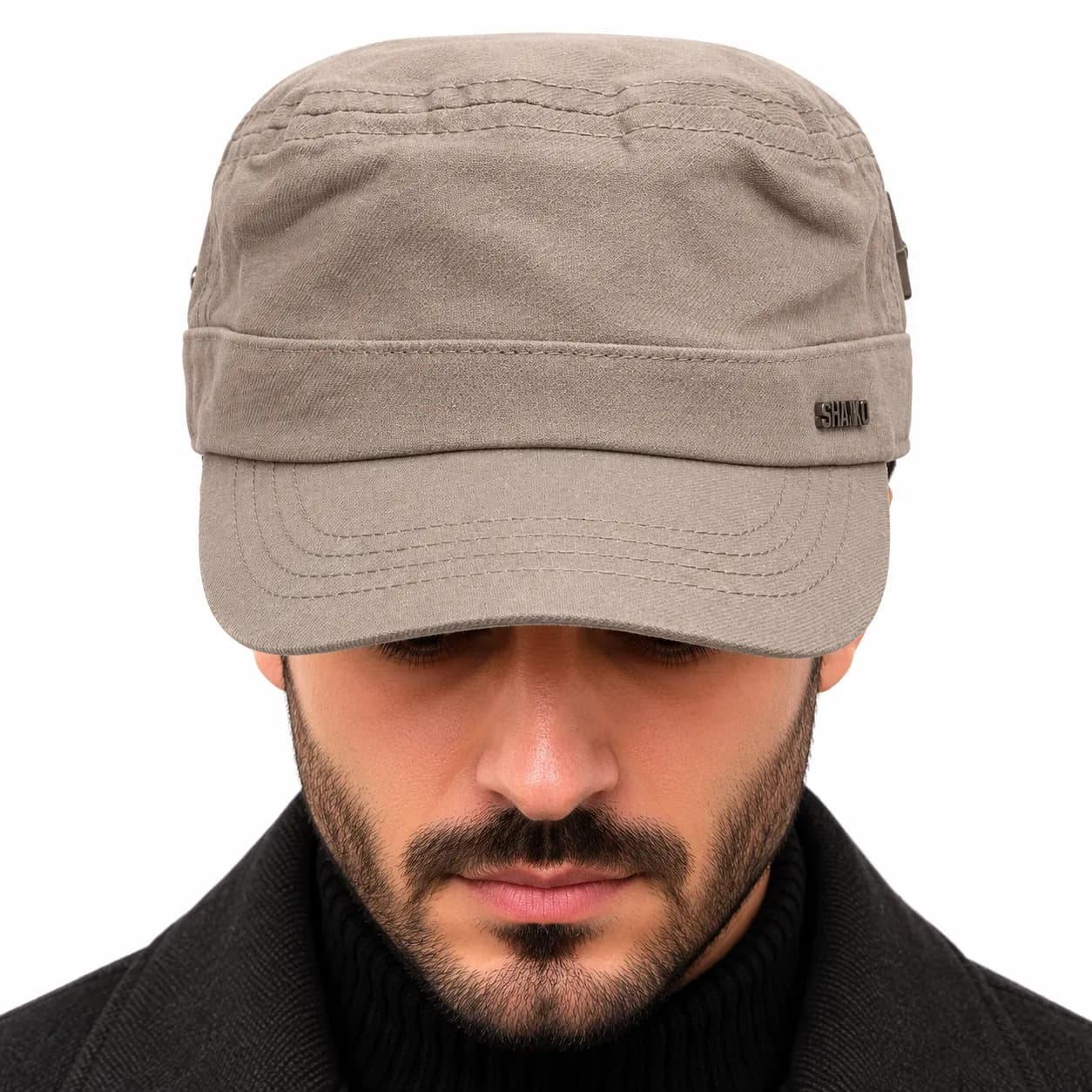 کلاه لبه دار کتان کرمی خاکی