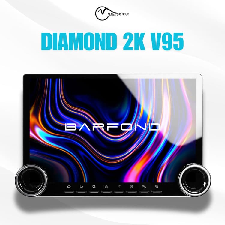 مانیتور لونا برند دایموند 4+64 اپل کارپلی 12.95 اینچ مدل V95 همراه با قاب — تصویر ۴