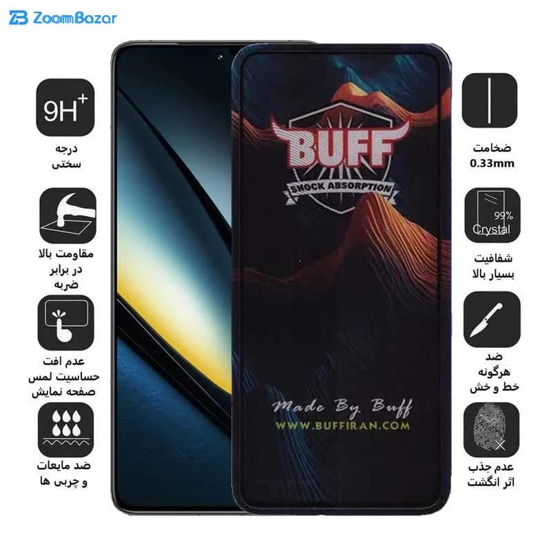 گلس بوف مدل Mountain مناسب برای گوشی موبایل شیائومی Poco F6 Pro/ F6/ Redmi Turbo 3 — تصویر ۴