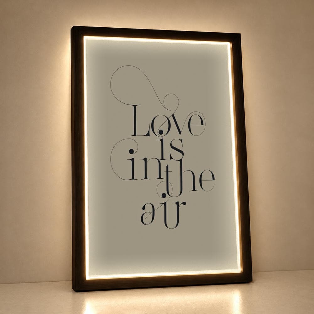 تابلو فرانت لایت عاشقانه طرح love کد FPF-27082