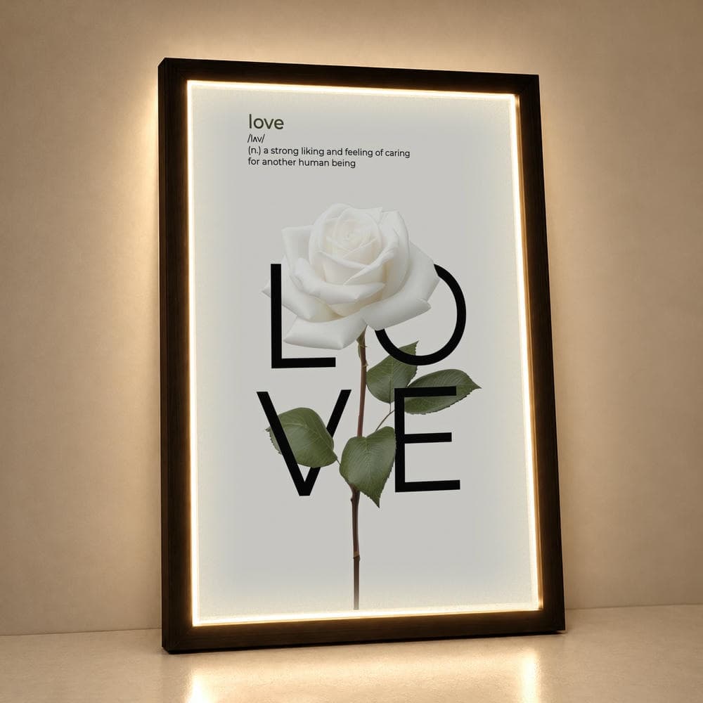 تابلو فرانت لایت عاشقانه طرح love کد FPF-27080