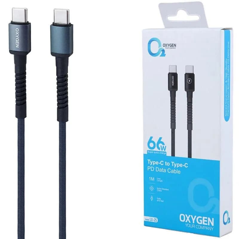 کابل شارژ دوسر تایپ سی OXYGEN مدل LX25