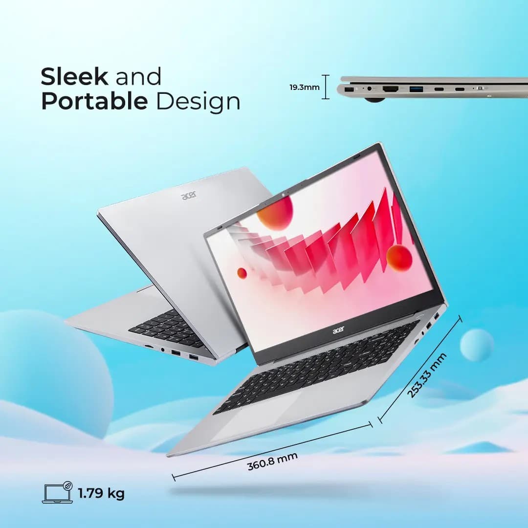 لپ تاپ Acer Aspire 3 A315-24P ایسر 15.6 اینچ | Ryzen 7-7730U – 16GB DDR4 – 512GB SSD – AMD Radeon — تصویر ۴
