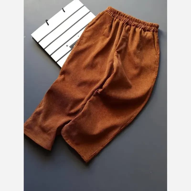 ست پاییزه بچگانه اسپرت بلوز دورس و شلوار مخمل کبریتی سایز 45 تا 60 — تصویر ۶