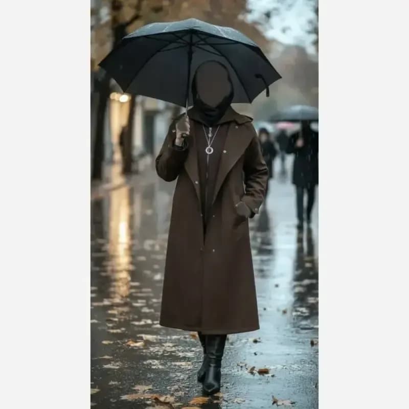 بارانی آستردار زنانه مدل آدرینا کتان زارا سایز 38 تا 50 — تصویر ۸