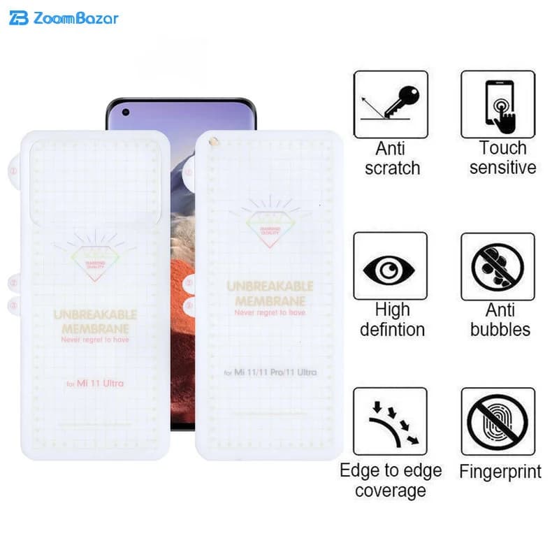 گلس بوف مدل Hydrogel مناسب برای گوشی موبایل شیائومی Mi 11 Ultra به همراه محافظ پشت گوشی — تصویر ۶