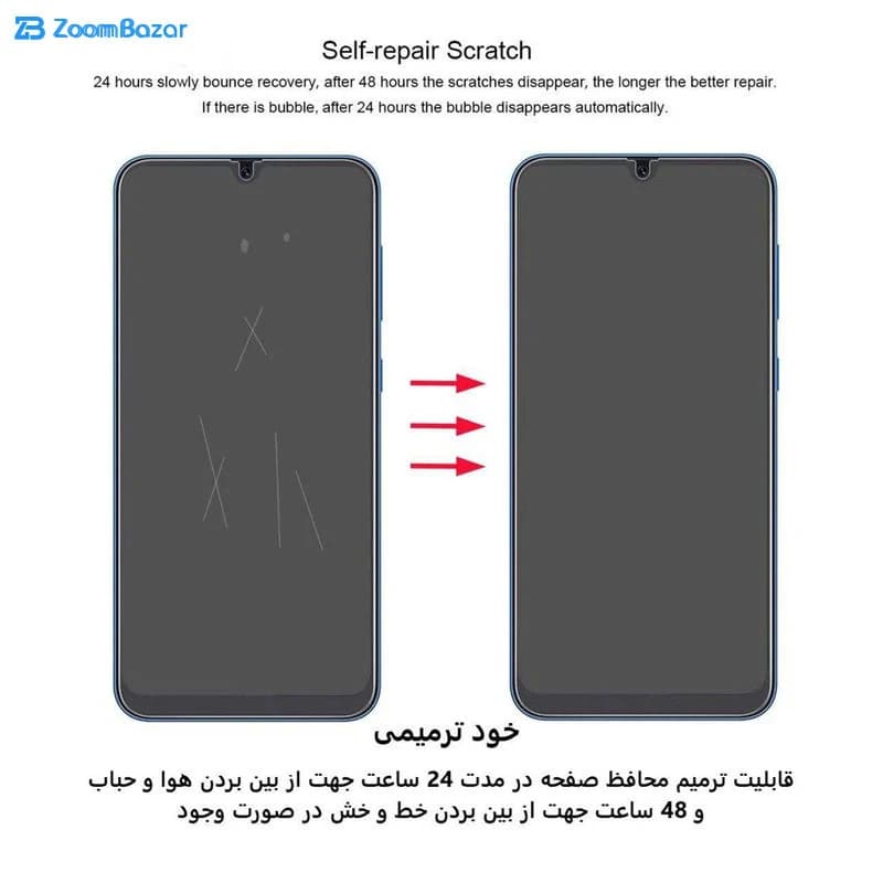 گلس بوف مدل Hydrogel-G مناسب برای گوشی موبایل ریلمی Narzo 60 Pro — تصویر ۴