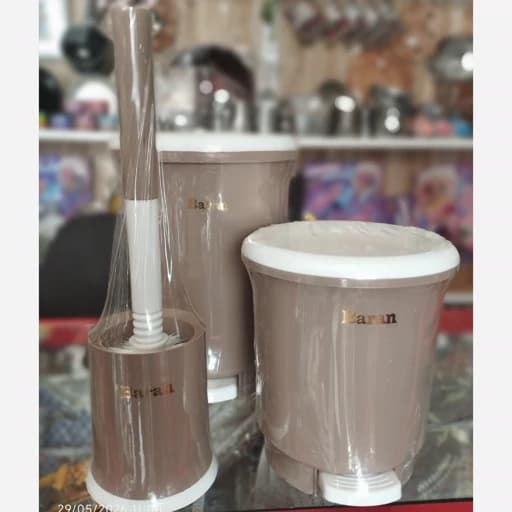 ست سطل و فرچه دستشویی باران کامنا مدل 13143734