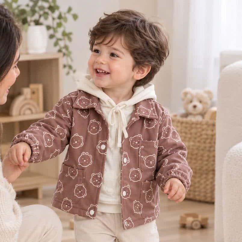 سویشرت تک نوزادی تا کودک بچگانه اسپرت مدل موکا کد 2163