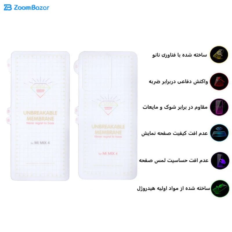 گلس بوف مدل Hg01 مناسب برای گوشی موبایل شیائومی Mi Mix 4 به همراه محافظ پشت گوشی — تصویر ۳