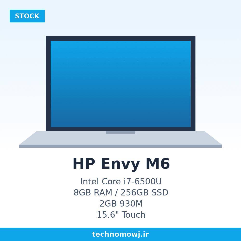 لپ تاپ استوک HP Envy M6 | Core i7-6500U | 8 GB Ram DDR4 | SSD 256 GB | VGA 2 GB NVIDIA GeForce 930M | Display 15.6 FHD Touch