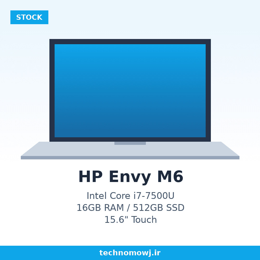 لپ تاپ استوک HP Envy M6 | Core i7-7500U | 8 GB Ram DDR4 | SSD 128 GB | VGA Intel HD 620 | Display 15.6 FHD Touch — تصویر ۳