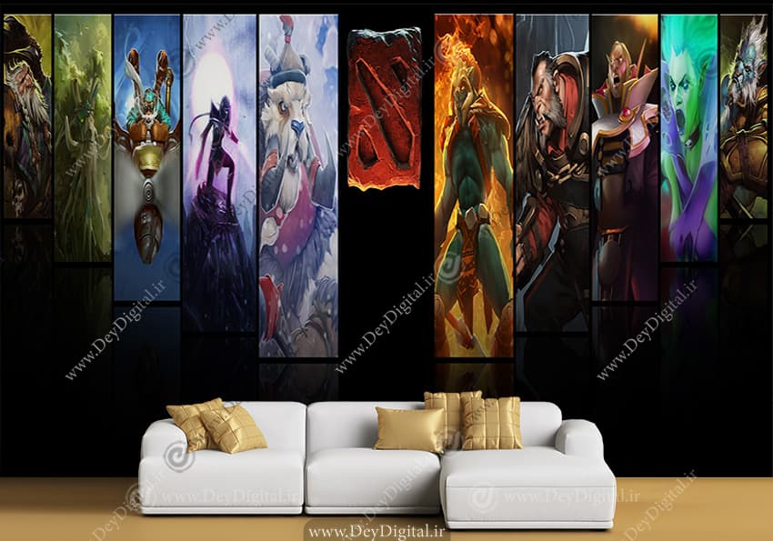 پوستر دیواری گیمری طرح DOTA 2 کد BA-9756