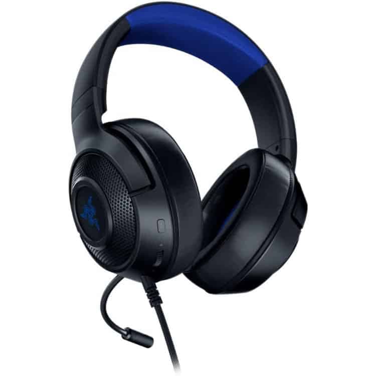 هدست با‌ سیم Razer Kraken X – مشکی/آبی — تصویر ۲