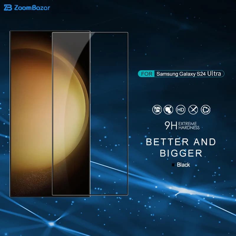 گلس بوف مدل FullGlue-Max مناسب برای گوشی موبایل سامسونگ Galaxy S24 Ultra — تصویر ۳