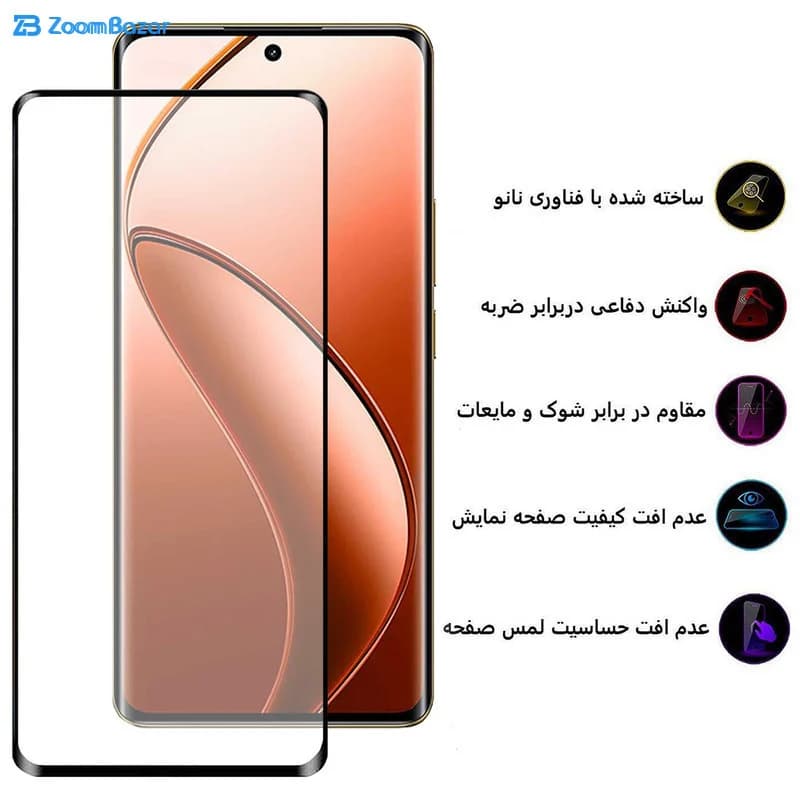 گلس بوف مدل FullGlue-Max مناسب برای گوشی موبایل ریلمی Realme 12 Pro Plus / 12 Pro / 12 Plus — تصویر ۶