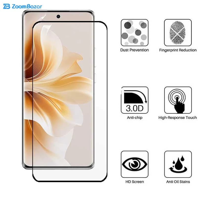 گلس بوف مدل FullGlue-Max مناسب برای گوشی موبایل اوپو Oppo Reno 8 T 5G/9/9 Pro/9 Pro Plus/A2 Pro/A1 Pro — تصویر ۸