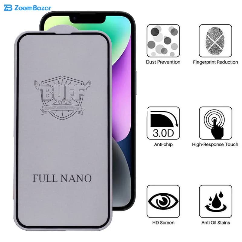 گلس بوف مدل Full Nano مناسب برای گوشی موبایل اپل iphone 16e/13/13pro/14 — تصویر ۶