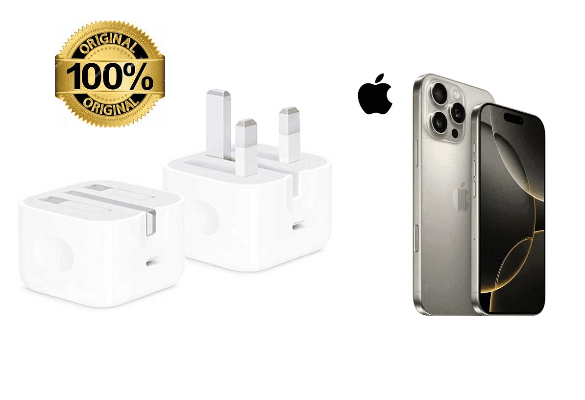 شارژر آیفون ۱۵ نرمال iphone 15 (ا‌ورجینال اپل استور) + سوزن سیم‌کارت طرح مستطیل