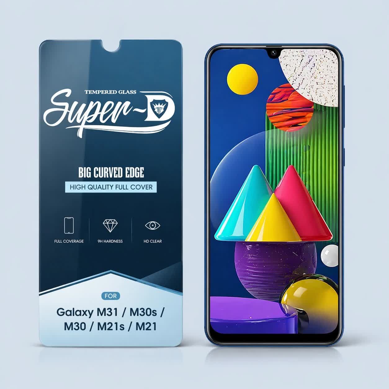 گلس Super‑D سامسونگ M21 / M21s / M30 / M30s / M31