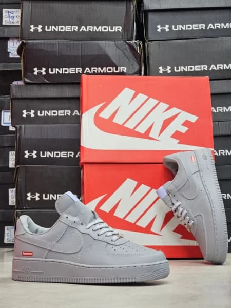 کتونی اسپرت نایک ایر فورس 1 مسترکوالیتی طوسی ساخت ویتنام Nike Air Force 1
