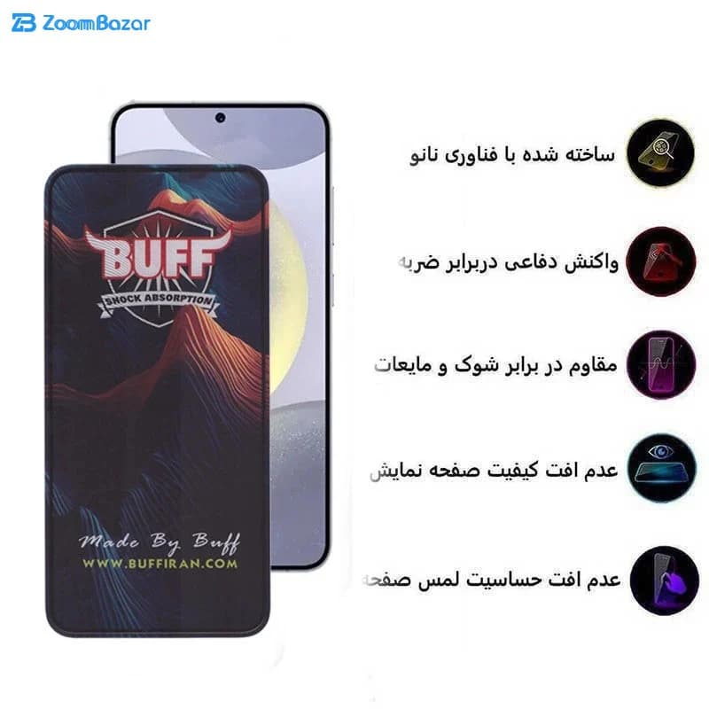 گلس بوف مدل 5D Mountain مناسب برای گوشی موبایل سامسونگ Galaxy S25 Edge/S25 Plus — تصویر ۳
