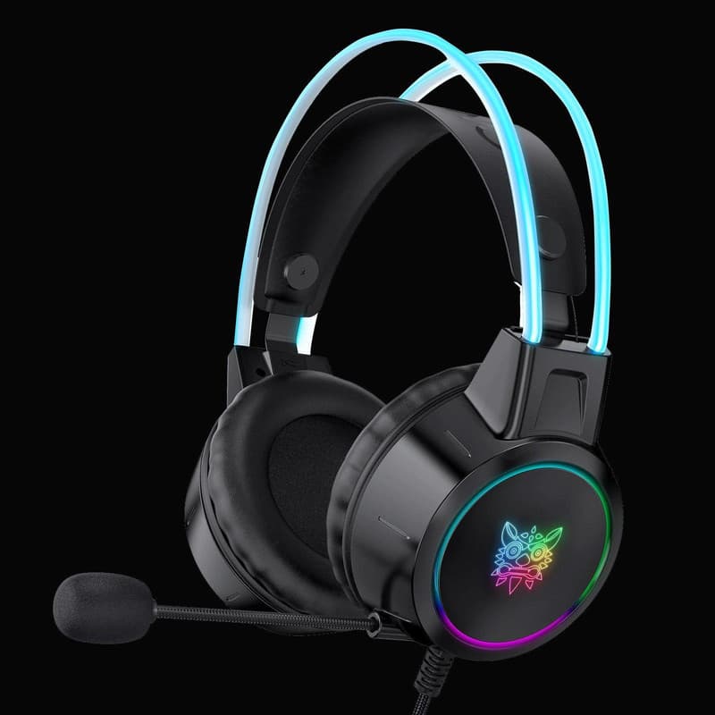 هدست گیمینگ اونیکوما مدل X15 Pro، درگاه شارژ USB، دارای نورپردازی RGB، با قابلیت اتصال به چند دستگاه — تصویر ۴