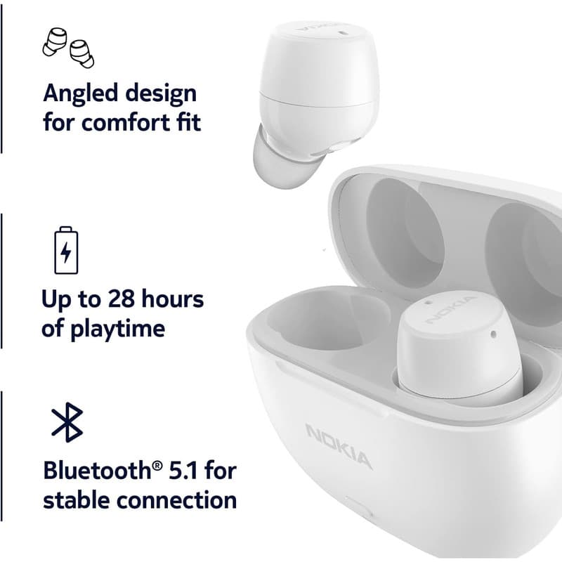 هدفون بلوتوثی نوکیا مدل TWS-521 WH — تصویر ۵