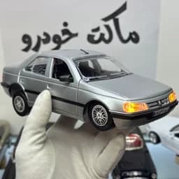 اسباب بازی ماکت پژو 405 شوتی رنگ نقره ای رینگ خرچنگی — تصویر ۳