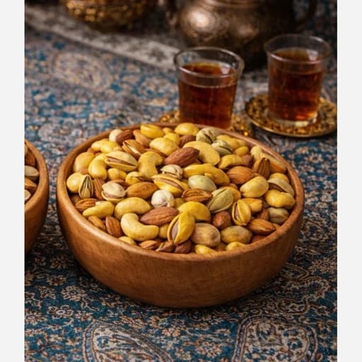 اجیل چهار مغز پسته اکبری شور تازه و خوش طعم 100 گرم — تصویر ۲