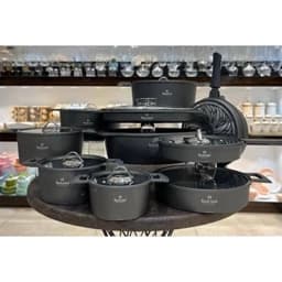 سرویس قابلمه راکلند سری آلمانی درجه یک 19پارچه با تابه مرغ و ماهی(طوسی)پس کرایه — تصویر ۳