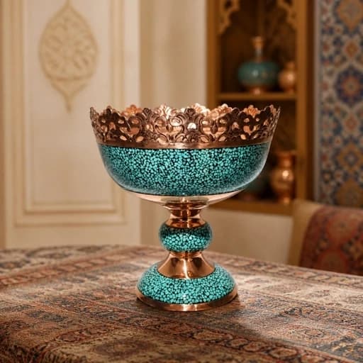 آجیل خوری سایز 20 مس و فیروزه
