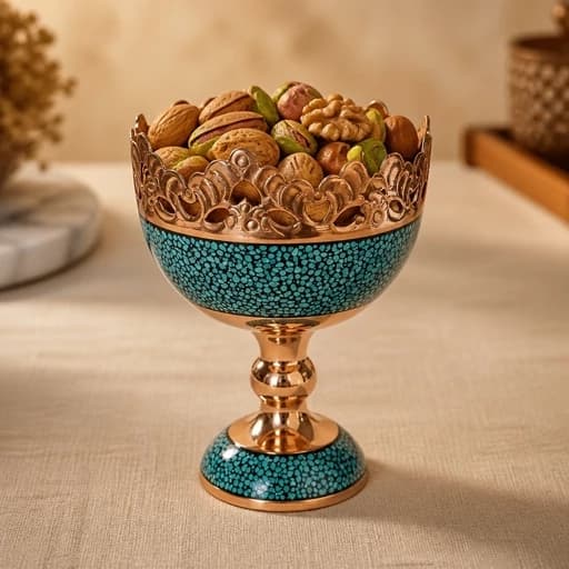 آجیل خوری سایز 11 مس و فیروزه