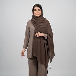 شال زنانه مدل پلیسه کجراه کد 0057