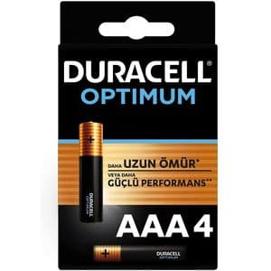 باتری نیم قلمی دوراسل مدل آلکالاین Optimum بسته چهار عددی — تصویر ۶