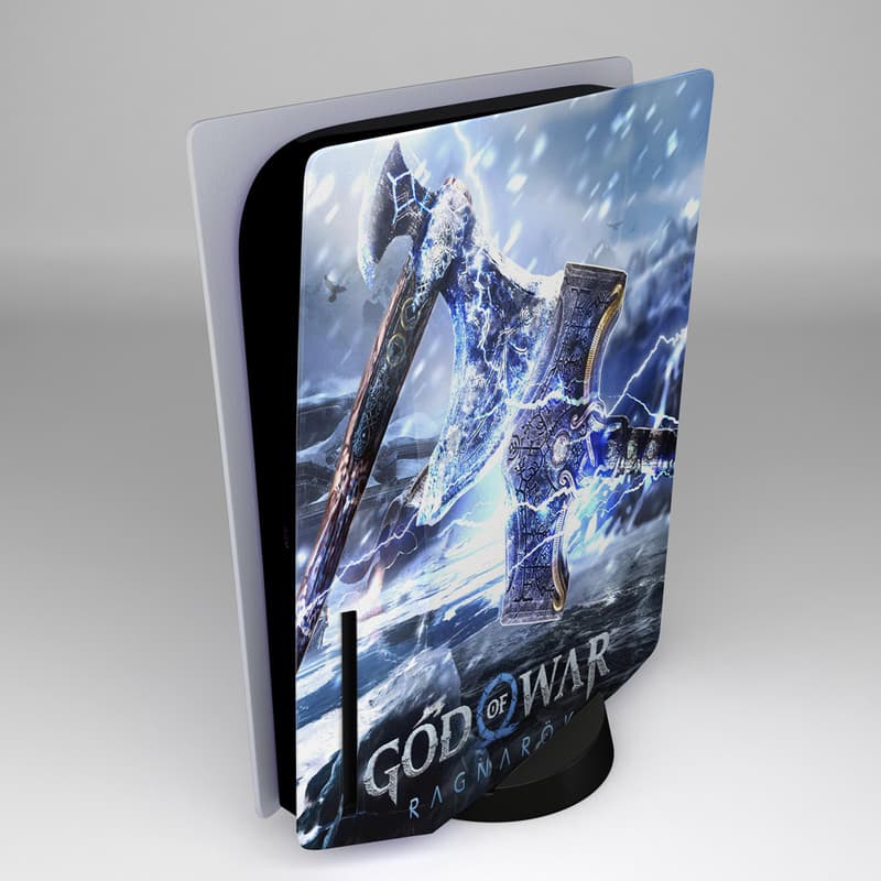 برچسب کنسول و دسته بازی و هدفون PS5 مدل ragnarok مات مناسب برای دستگاه دیسک خور — تصویر ۲