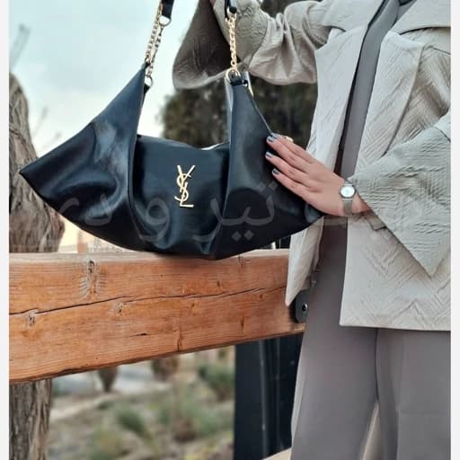 کیف زنانه لَشِ تِرند چرم چری YSL