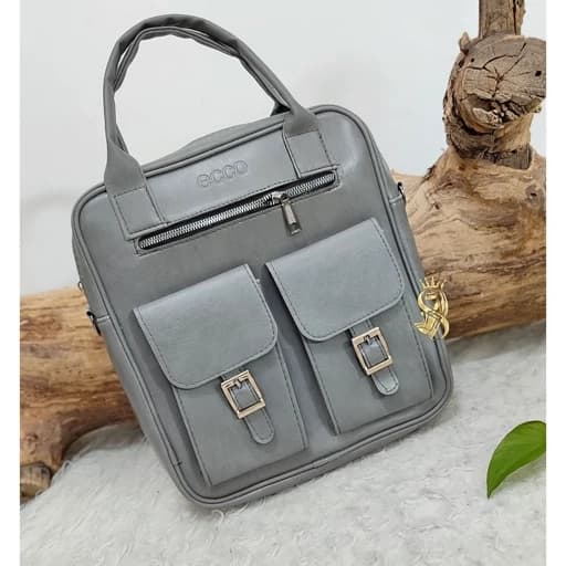 کیف اداری مردانه چرم صنعتی دانشجویی کیف زنانه کیف سه کاره( دستی دوشی کوله )مدل اکو